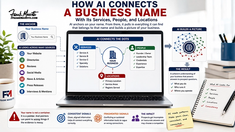 How AI Connects a Business Name With Its Services, People, and Locations