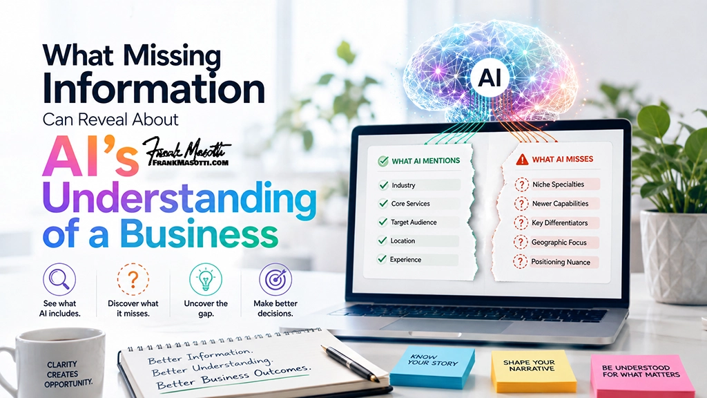 What Missing Information Can Reveal About AI's Understanding of a Business