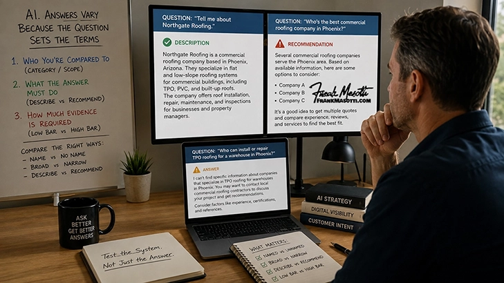 Why AI May Describe Your Business Differently Depending on How a Question Is Asked Why AI May Describe Your Business Differently Depending on How a Question Is Asked